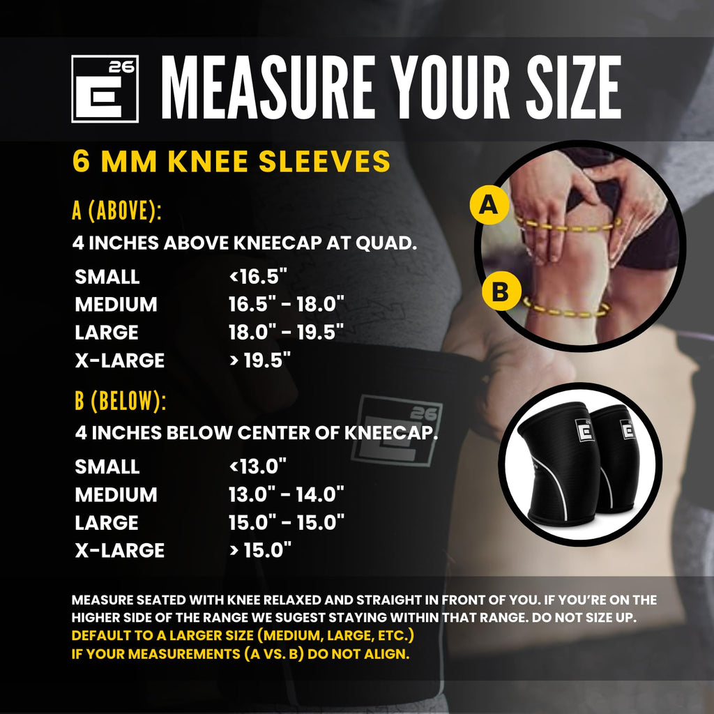 Element 26 Knee Sleeves for Weight Lifting with Gym Bag