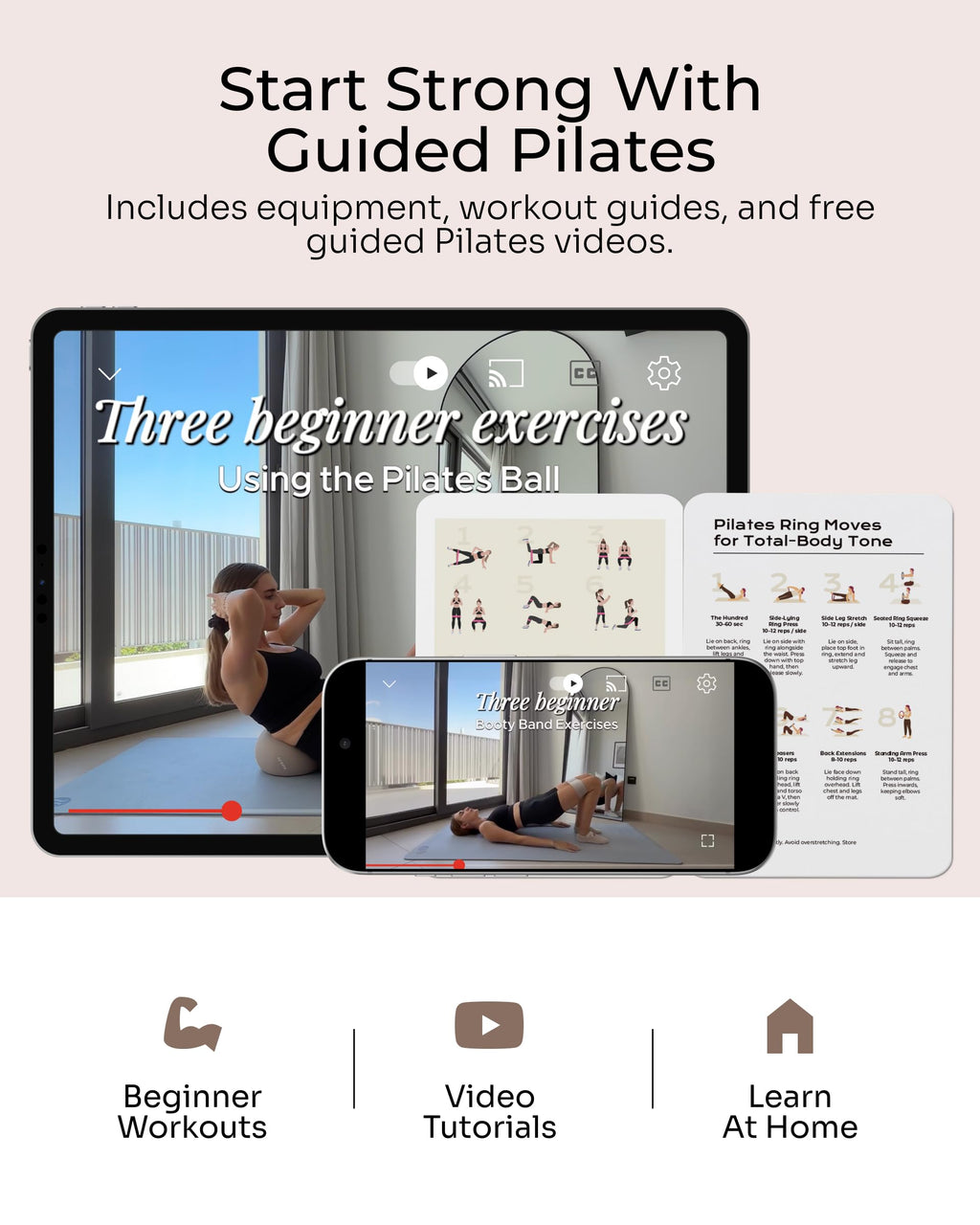 kure.fit Pilates Kit for Women – Home Pilates Equipment Set with Ring, Ball & Resistance Bands | Pilates Starter Kit with Accessories in Gift Box