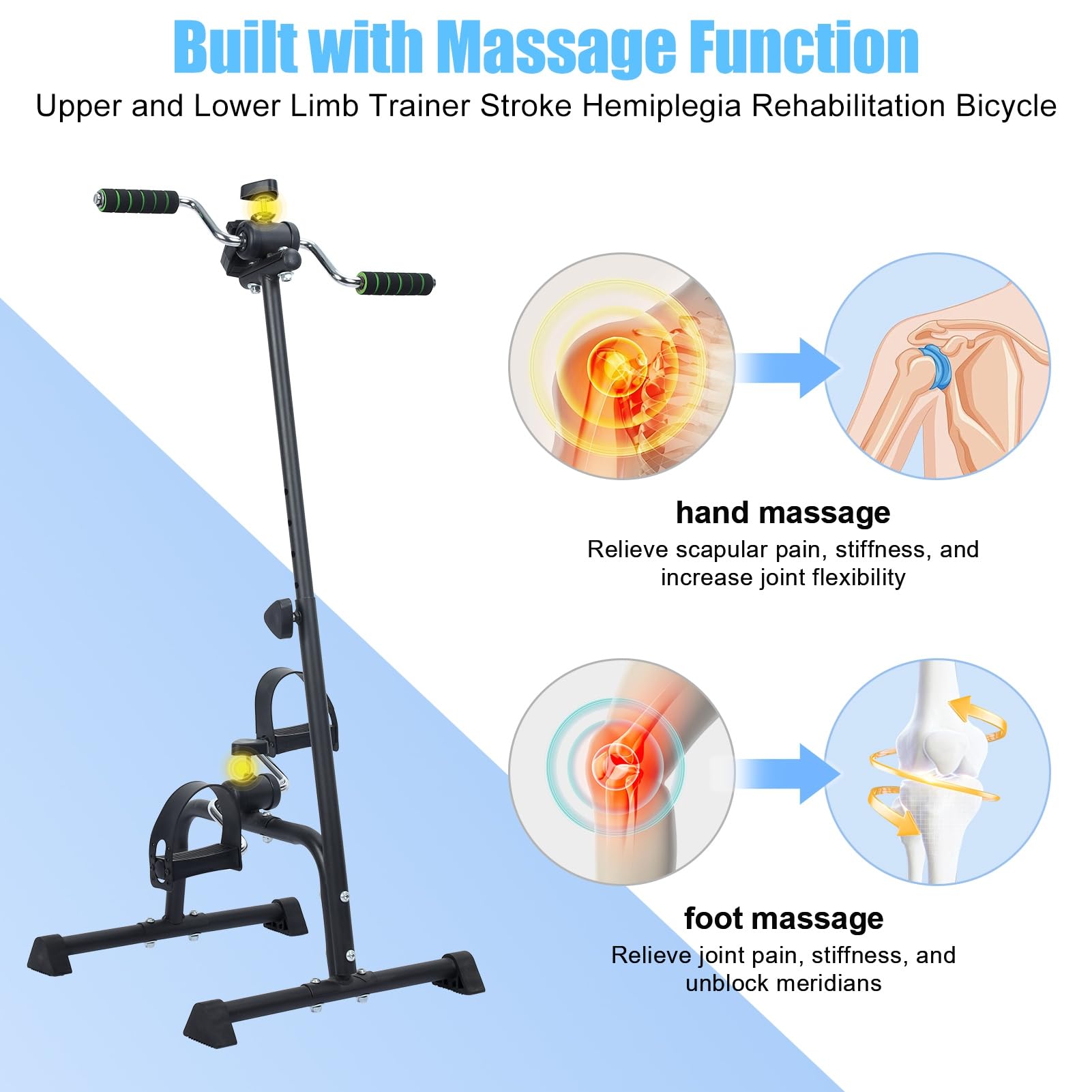 Total Body Pedal Exerciser with Monitor for Seniors