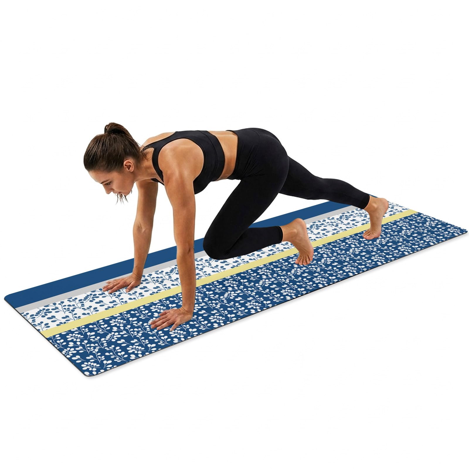 Large Foldable Non-Slip Yoga Mat with Carrying Bag