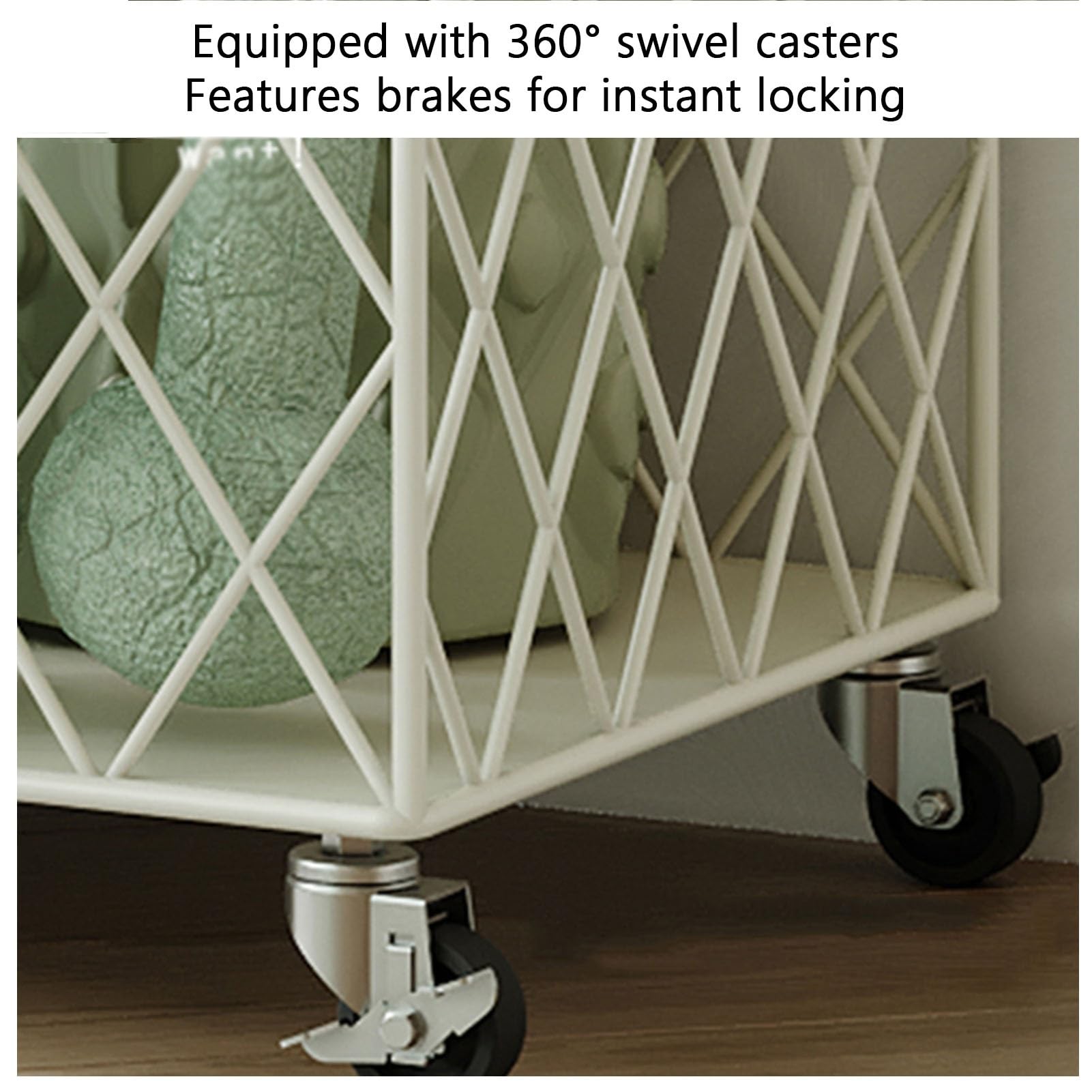 Floor-Standing Yoga Mat Storage Rack,Gym Workout Equipment Organizer,with 360° Lockable Wheels,100kg Load Capacity for Studio/Commercial