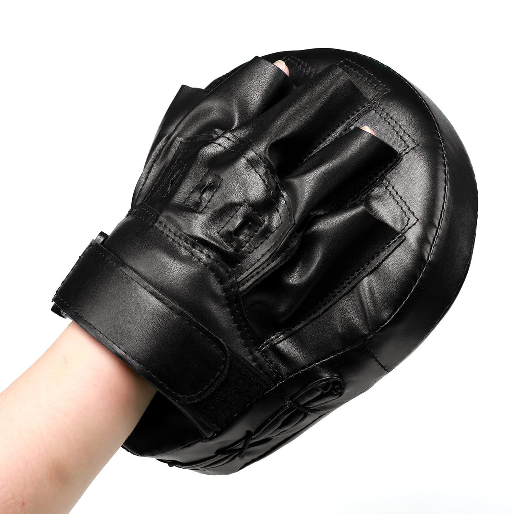 Valleycomfy Boxing Curved Focus Punching Mitts- Leatherette Training Hand Pads