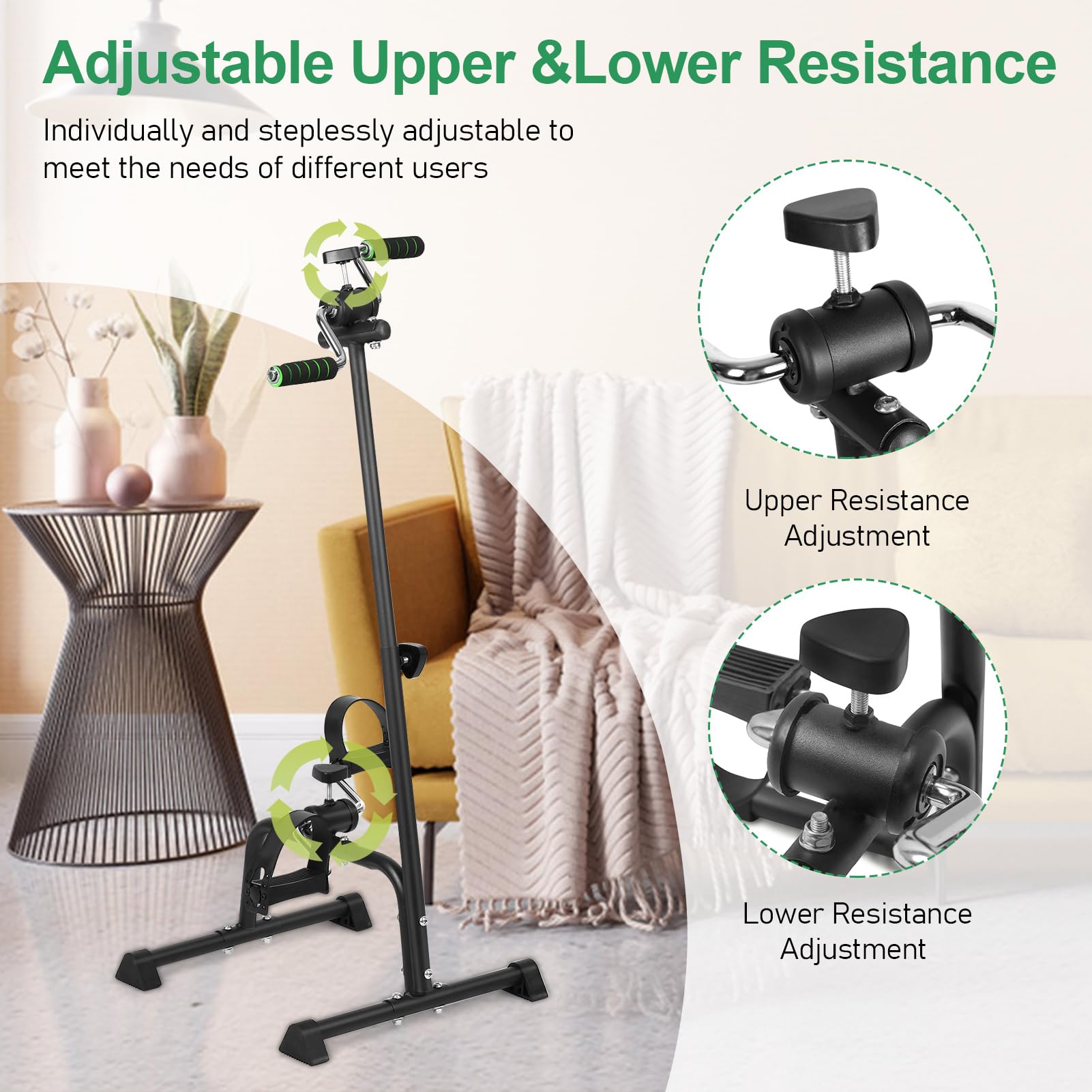 Adjustable Total Body Pedal Exerciser for Seniors