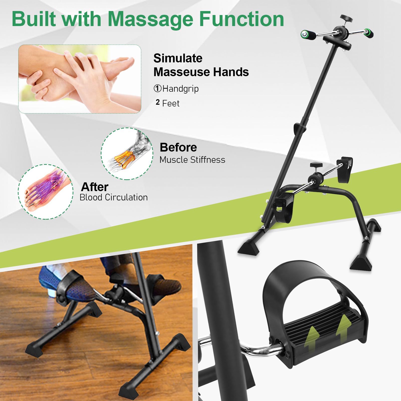 Adjustable Total Body Pedal Exerciser for Seniors