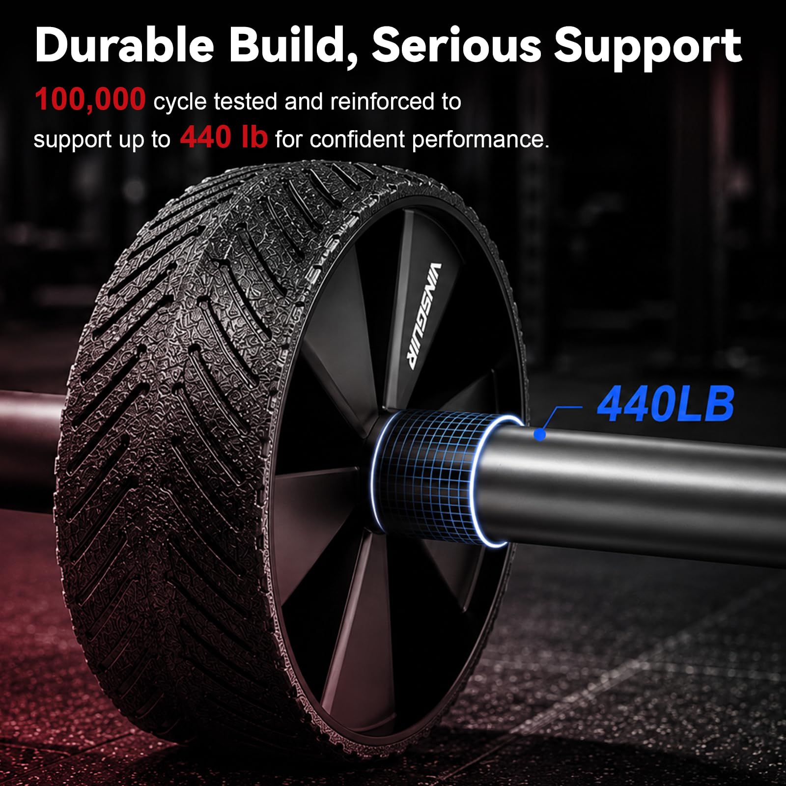 Vinsguir Ab Roller Wheel - Ab Workout Equipment for Abdominal & Core Strength Training, Home Gym Fitness Equipment for Men Women