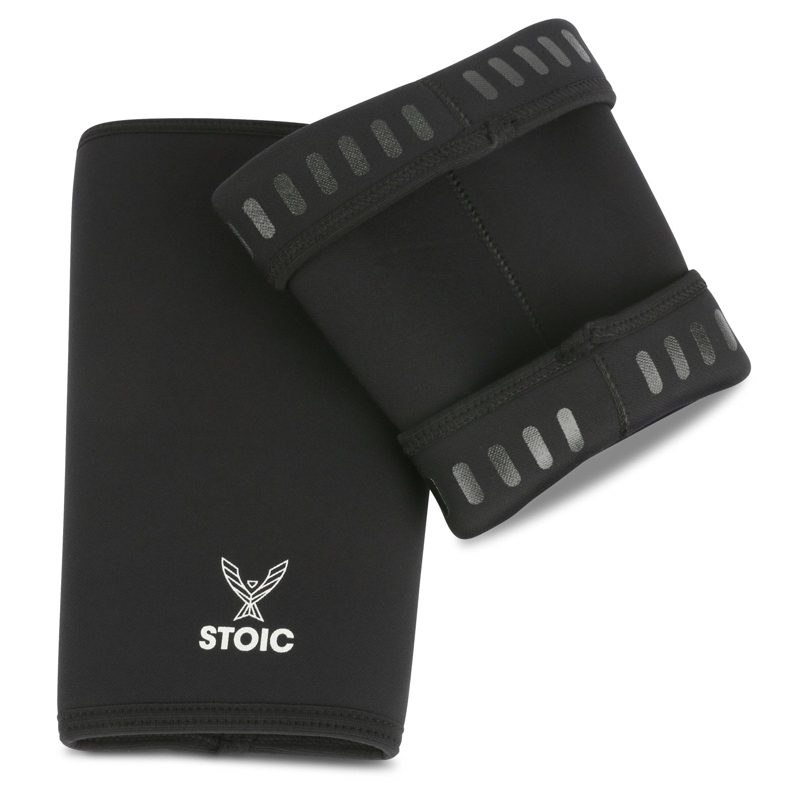 Stoic Knee Sleeves - 7mm Neoprene Knee Support for Weightlifting, Powerlifting, Squats, Bodybuilding - 2-Pack