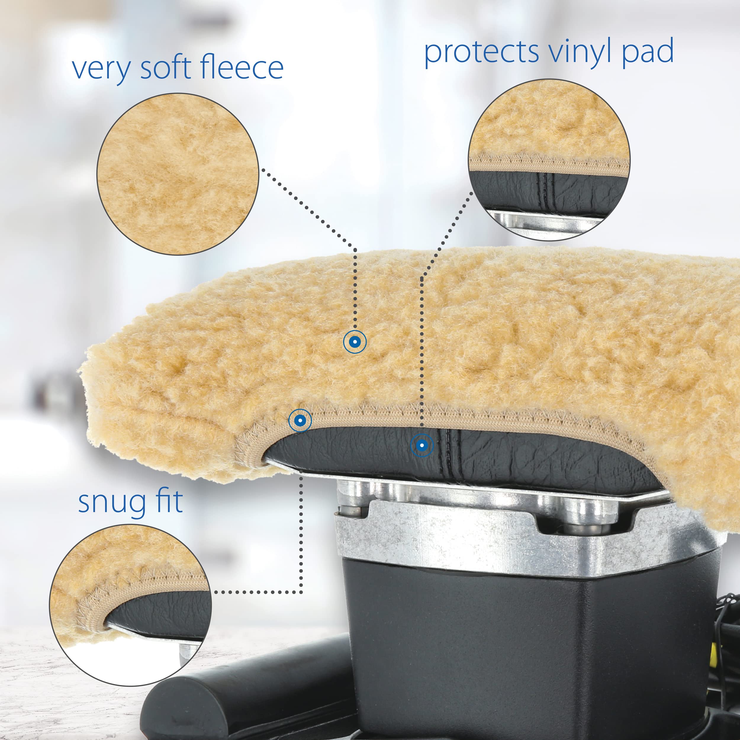 Core Products Jeanie Rub Variable Speed Massager Fleece Pad Cover Bundle