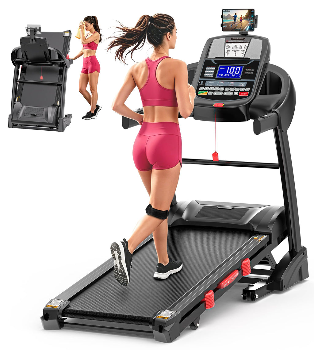 20% Incline 5.0HP Folding Treadmill with Fan & App