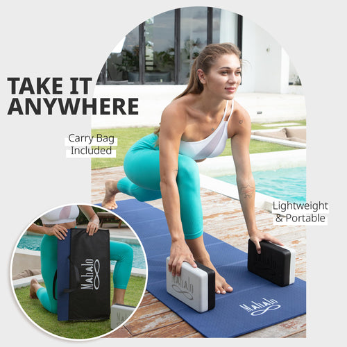 6mm 7-Fold Anti-Slip Yoga Mat with Carry Bag