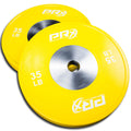 PRx Performance Color Elite Bumper Plate Pairs, Steel Center Insert with 2" Sleeve Hole, Minimal Bounce