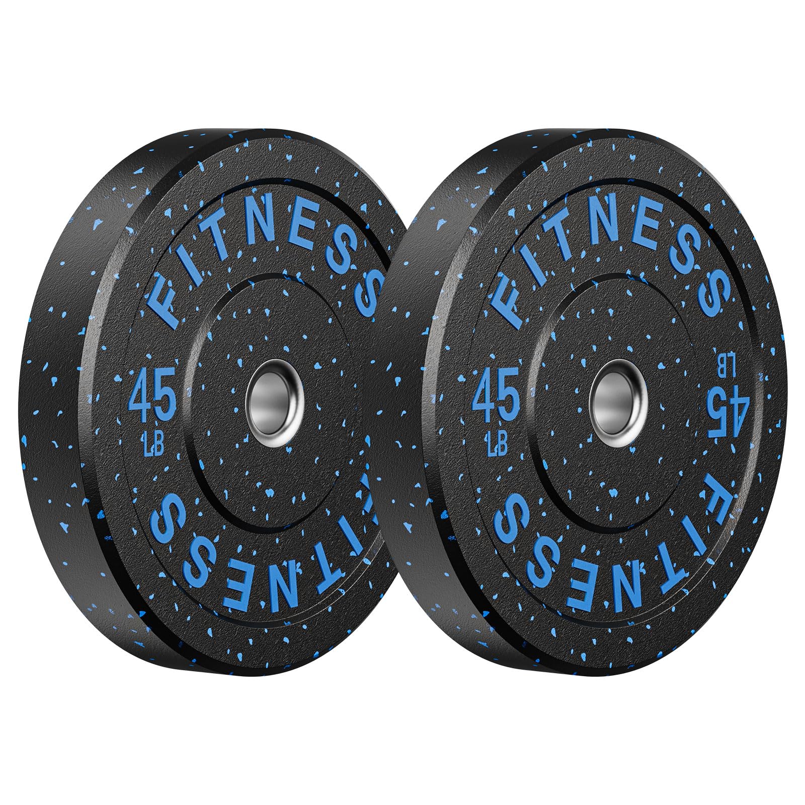 Papababe Weight Plates, 2-Inch Weights Plates Set, Floor Protective Rubber Weight Plates, 10-600lbs Bumper Plates for Barbell Strength Training & Weightlifting (Single/Pair/Full Set)
