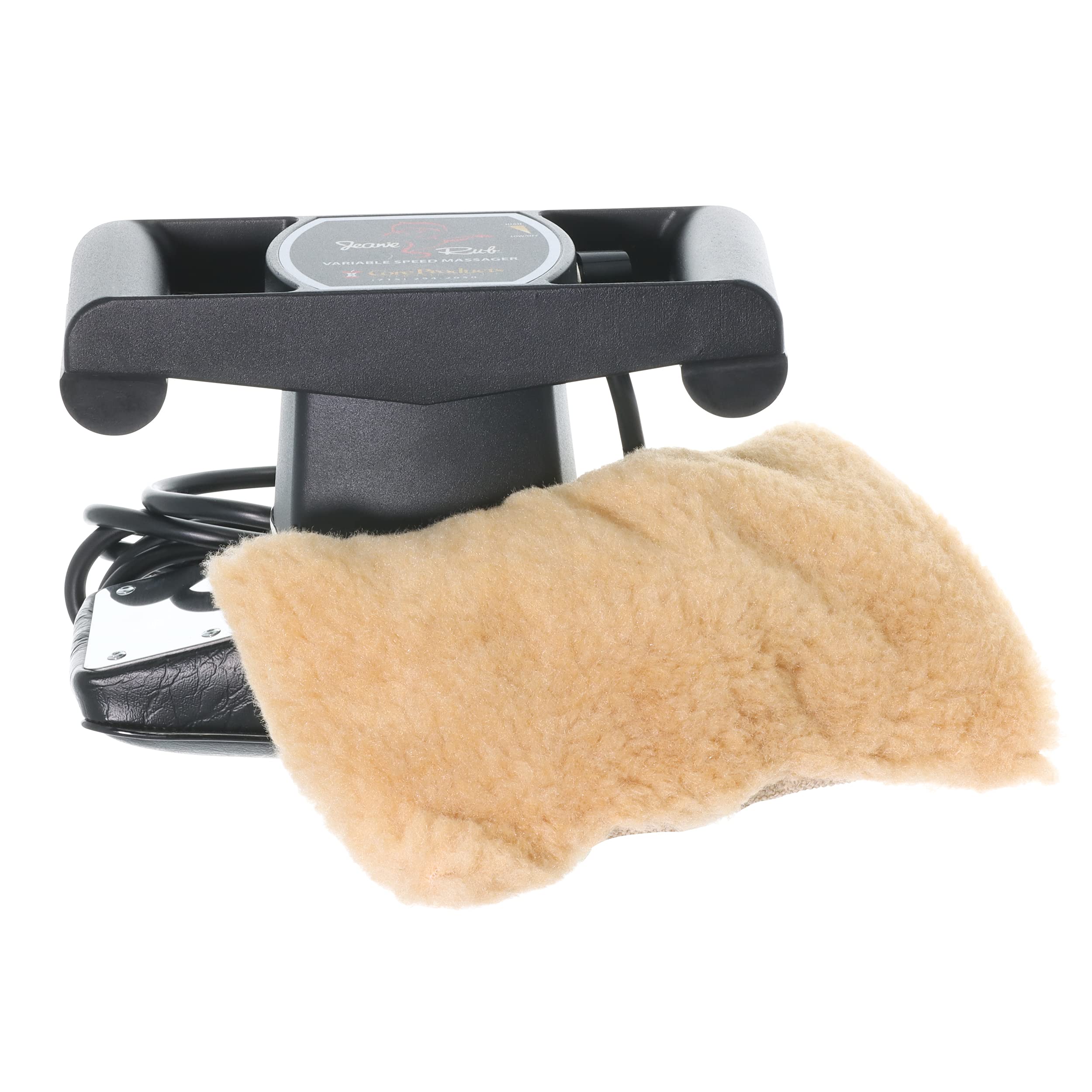 Core Products Jeanie Rub Variable Speed Massager Fleece Pad Cover Bundle