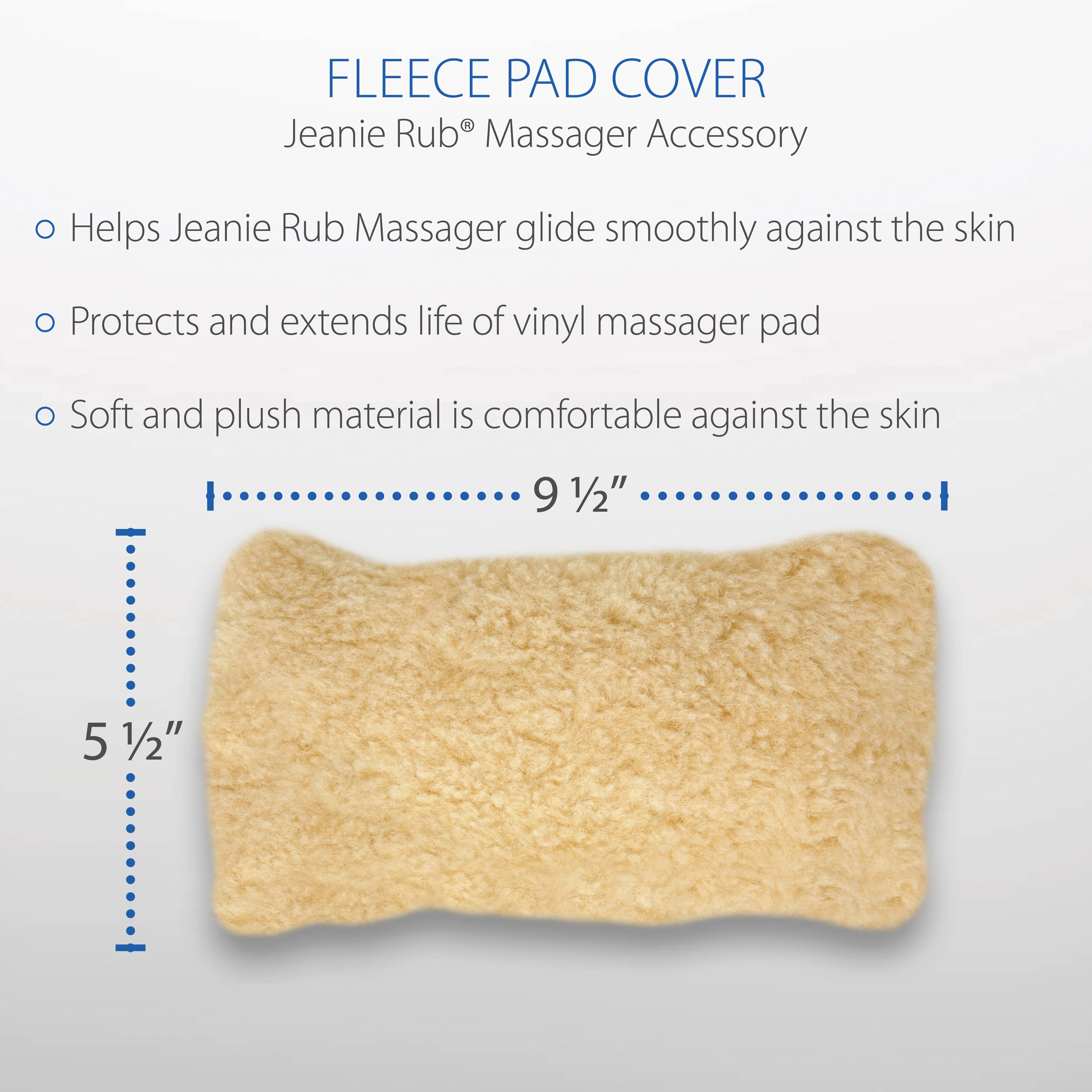 Core Products Jeanie Rub Variable Speed Massager Fleece Pad Cover Bundle