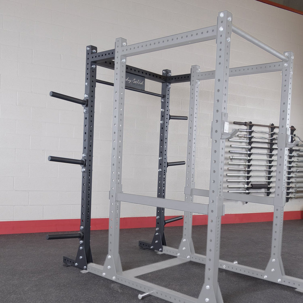 Body-Solid SPR1000BACKP5 Commercial Power Rack with SFID425 Bench for Weight Training, Home Gym