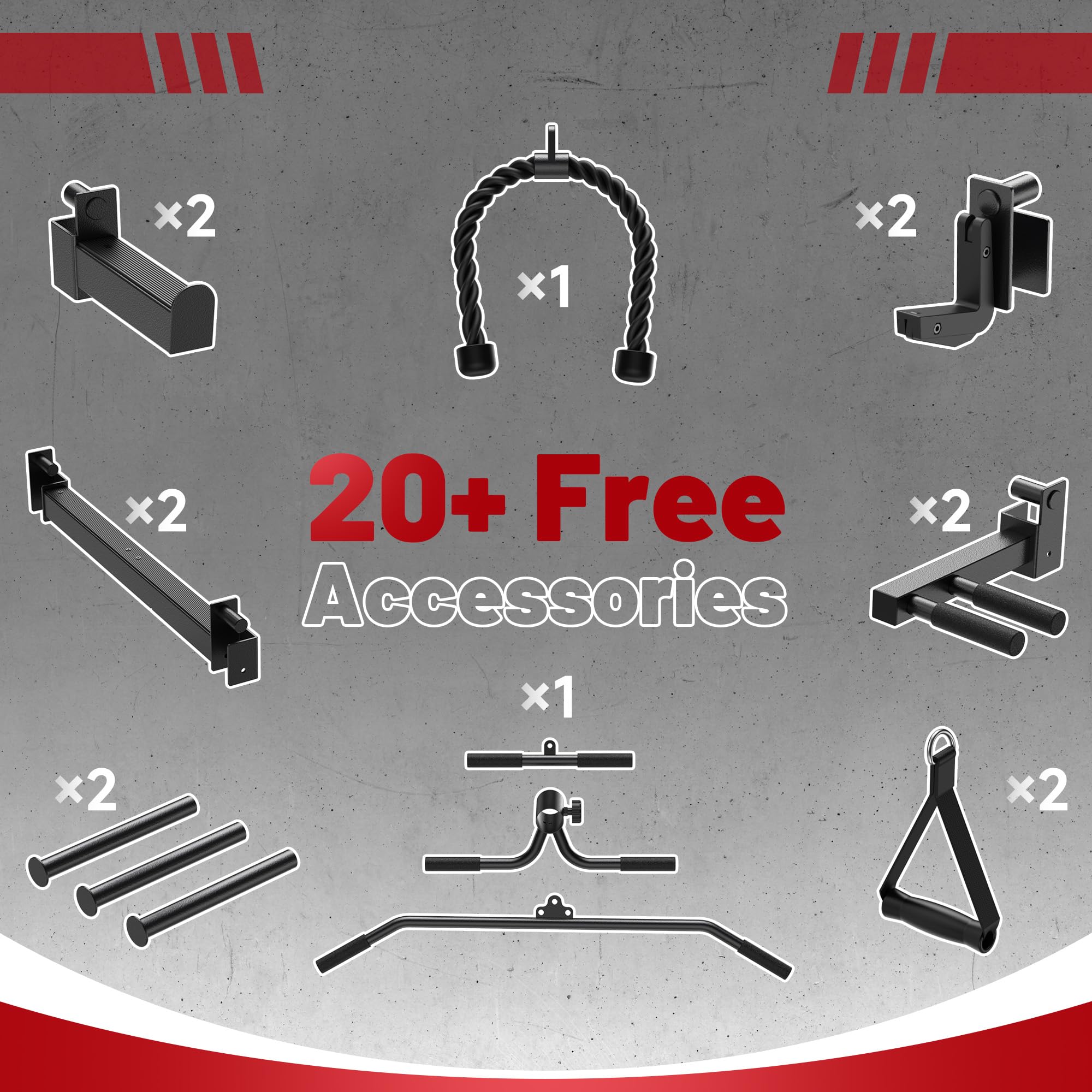SPORTSROYALS Power Rack, Multi-Functional Power Cage, Squat Rack with Pulley System & LAT Pull Down, Workout Cage with J Hooks for Home Gym