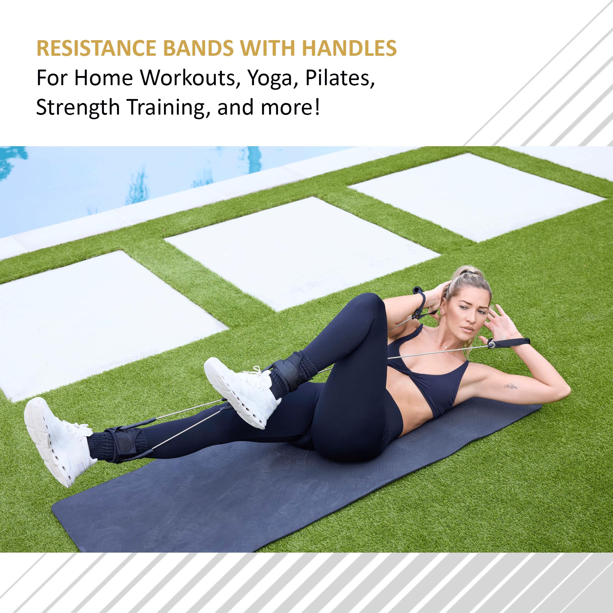 Total Body Band, All-in-one Fitness Band, Full Body Exercise Band for Home Exercise or Training on-The-go