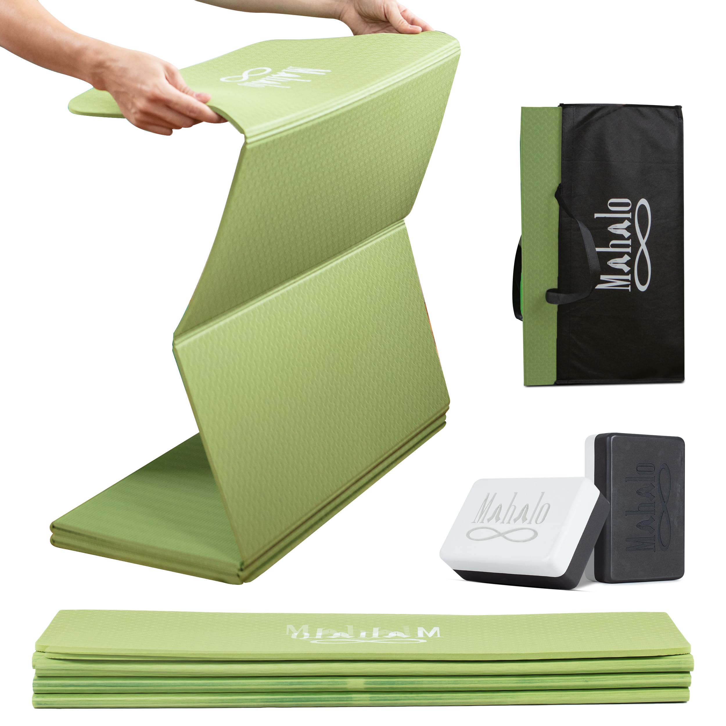 6mm 7-Fold Anti-Slip Yoga Mat with Carry Bag