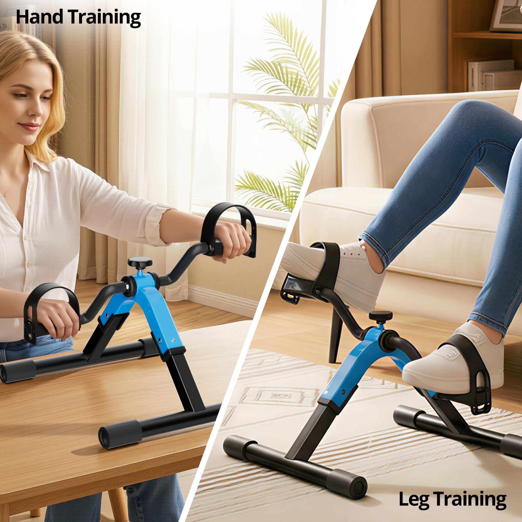 Portable Under-Desk Mini Pedal Exerciser for Arms & Legs