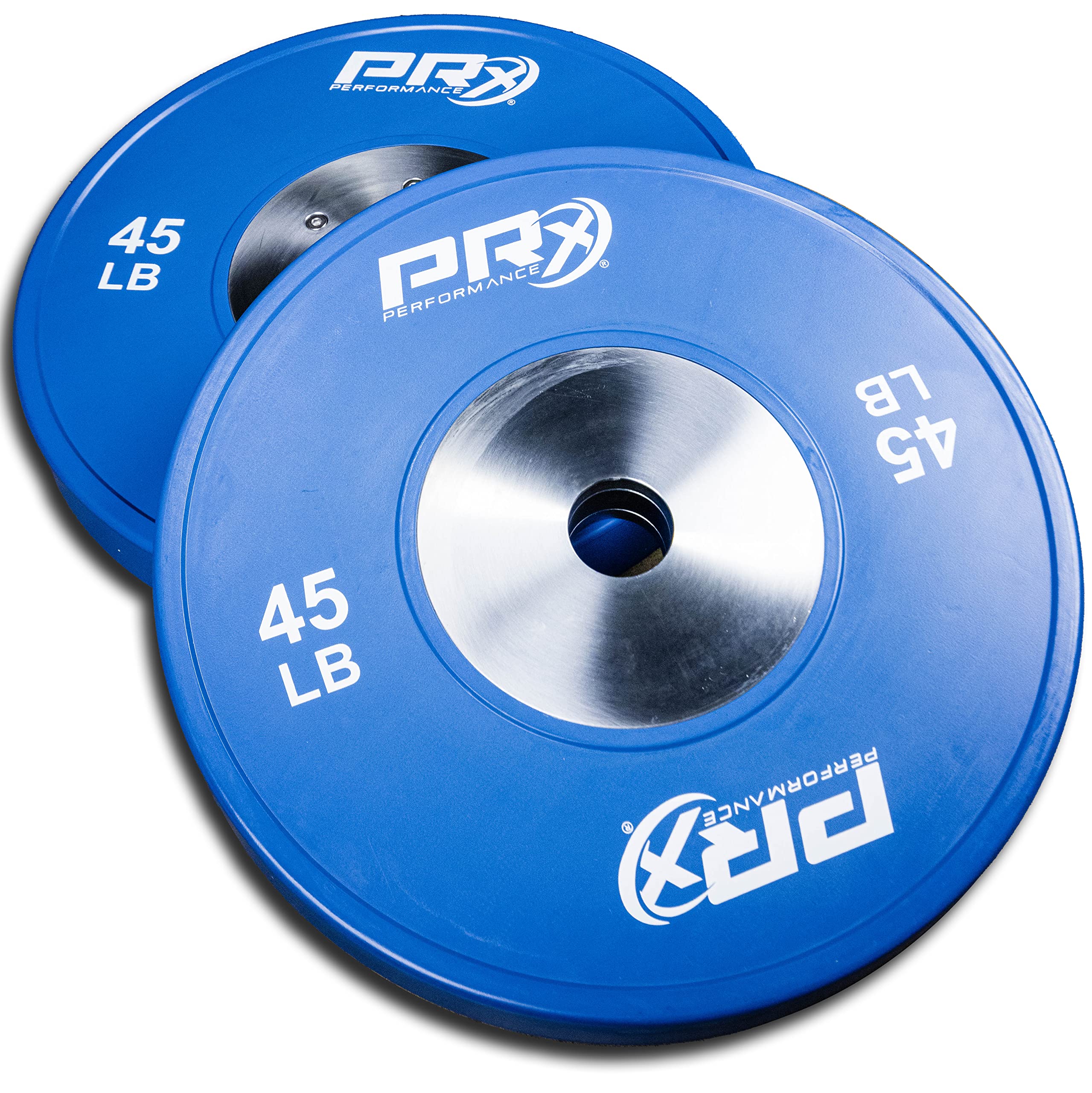 PRx Performance Color Elite Bumper Plate Pairs, Steel Center Insert with 2" Sleeve Hole, Minimal Bounce