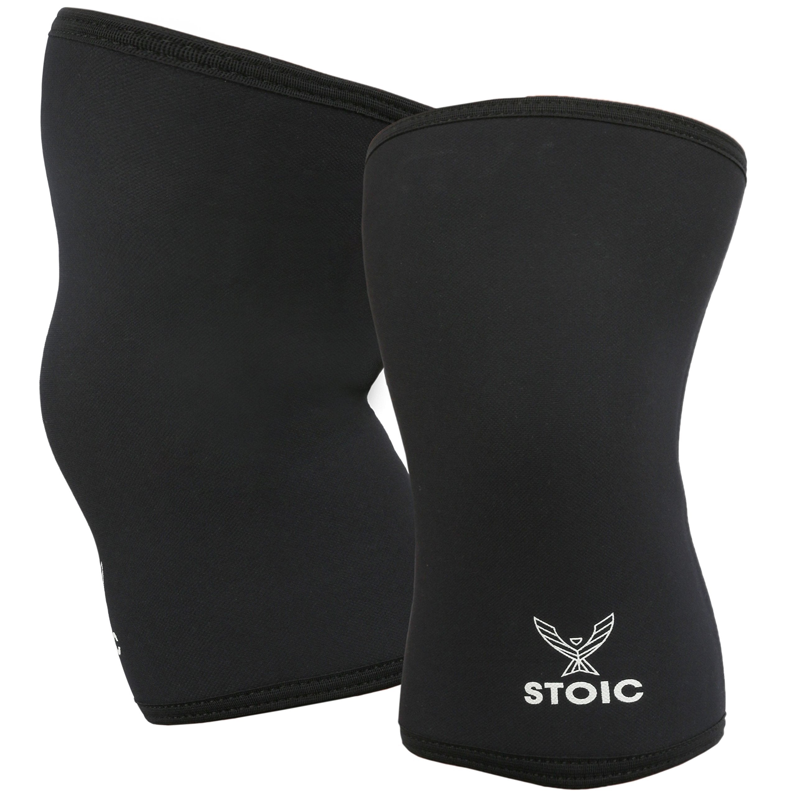 Stoic 7mm Neoprene Knee Sleeves for Weightlifting, 2-Pack